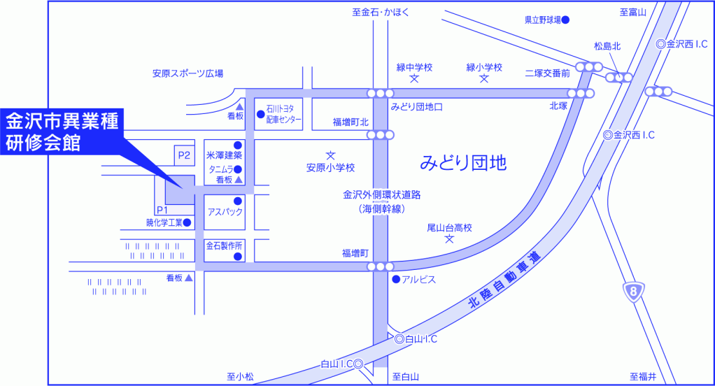 地図：安原工業団地内